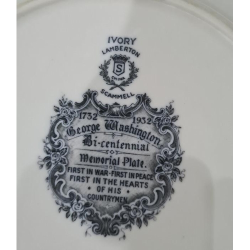 103 - American Interest to include George Washington Bi-centennial plate  by Ivory Lambert Scammel, A Civi... 