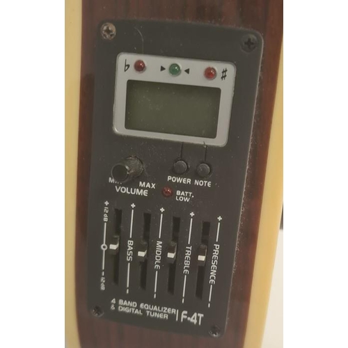 127 - Lindo Voyager electric treble acoustic guitar with F-4T four-band equaliser and digital tuner