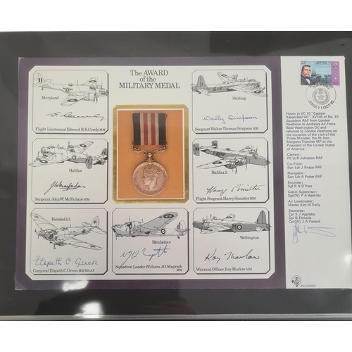 151a - 19 Large DM medal special signed covers in black binder