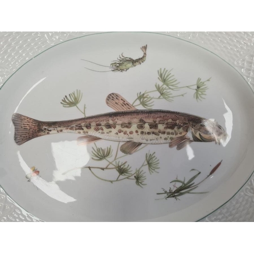 23 - Marlborough Old English Ironstone by Simpson Potteries Potters fish set viz:- large serving platter,... 