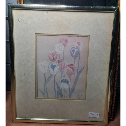 258 - Quantity of prints and pictures to include colour print after R Wintz, embroidery of strawberries an... 