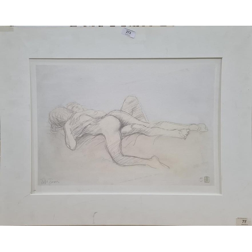 273 - Ralph Brown (1920-2013)
 Artist's proof lithograph
 Two nude figures, signed, mounted and unframed, ... 