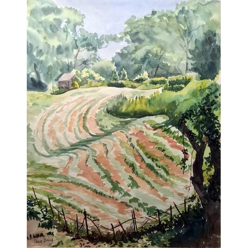 274 - Olive Dring (20th century school)
 Watercolour
 Landscape scene, signed lower left, 38cm x 30cm