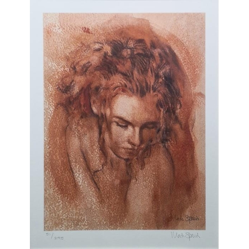 287 - Mark Spain(b. 1962)
 Pair limited edition prints
 Head and shoulders portraits of a young girl, 51/2... 