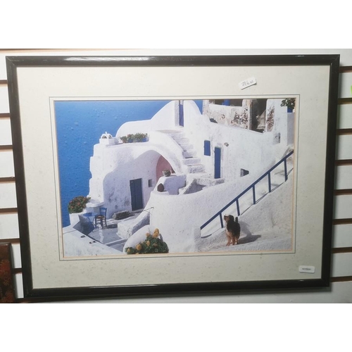 296 - Set of three photographs of Mediterranean scenes, signed 'Genges Meis', 24.5cm x 37cm (3)