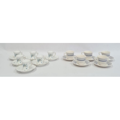 52 - Set of five Masons 'Louise' pattern miniature cups and saucers and another miniature set of six chin... 