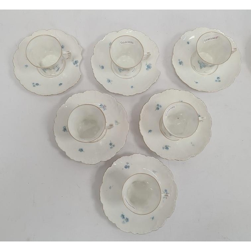 52 - Set of five Masons 'Louise' pattern miniature cups and saucers and another miniature set of six chin... 