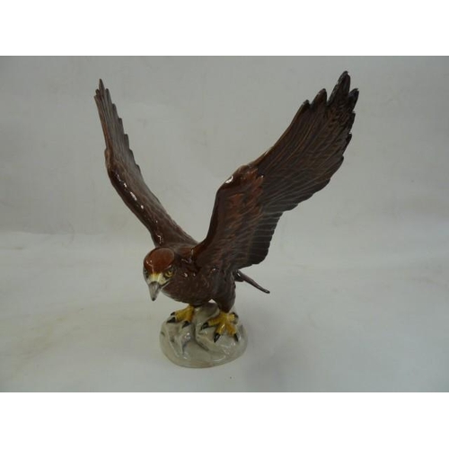 65 - Beswick bald eagle 1018 with bronzed-effect finish, another 1018, golden eagle 2062, Royal Doulton p... 