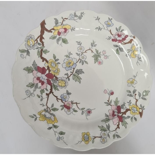 7 - Booths 'Chinese Tree' pattern part dinner service, no.A8001 to base