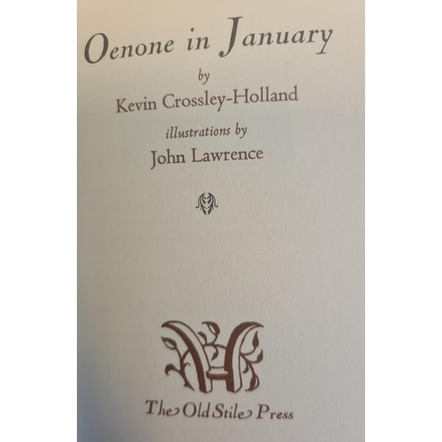 1051 - Private Press -
 Crossley-Holland, Kevin ( text)  Lawrence, John ( ills) 'Oenone in January'  The Ol... 