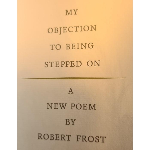 1055 - Frost, Robert ( 1874-1963)  poetry - three Christmas cards 'My Objection to Being Stepped On' Christ... 