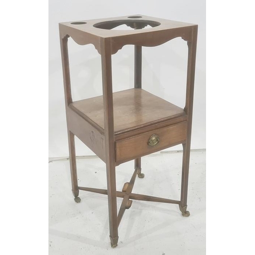 1344 - 19th century washstand in mahogany, with satinwood banding