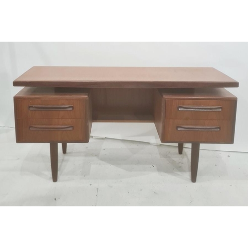 1354 - 20th century G-Plan teak Fresco vanity dressing table designed by Victor Wilkins for G-Plan, with fo... 