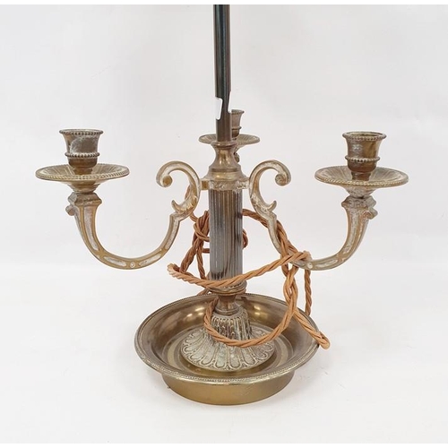 257 - Three-branch candelabrum converted to table lamp