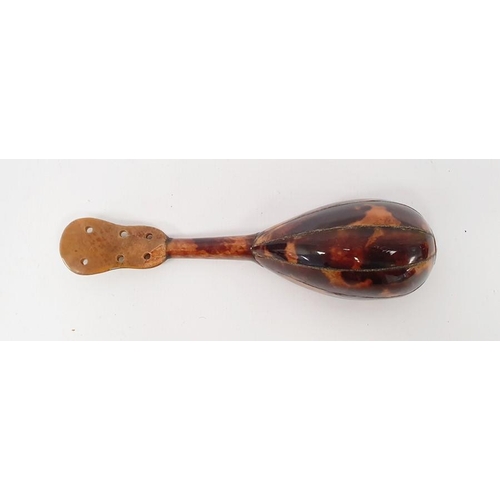 266 - Two miniature tortoiseshell and mother of pearl inlaid mandolins (2)