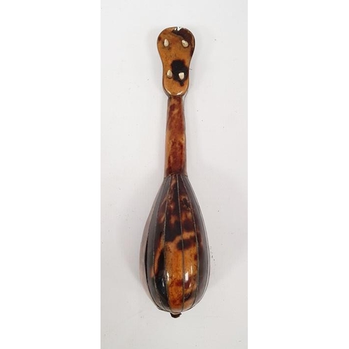 266 - Two miniature tortoiseshell and mother of pearl inlaid mandolins (2)