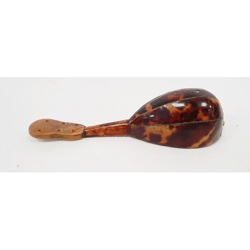 266 - Two miniature tortoiseshell and mother of pearl inlaid mandolins (2)