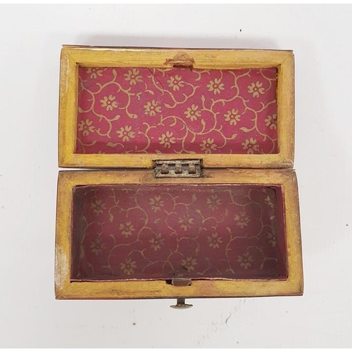 271 - Two early 19th century miniature tortoiseshell caddy-shaped cachou boxes, both with silver wire inla... 