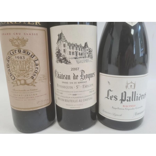 281 - 2007 Chateau de Roques Grand Vin de Bordeaux Puysseguin St Emilion, 1983 Cordier Chateau Gruaud Laro... 