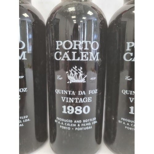 284 - Five bottles of 1980 Porto Calem Quinta da Foz, produced and bottled by A A Calem & Filho, Lta, Port... 