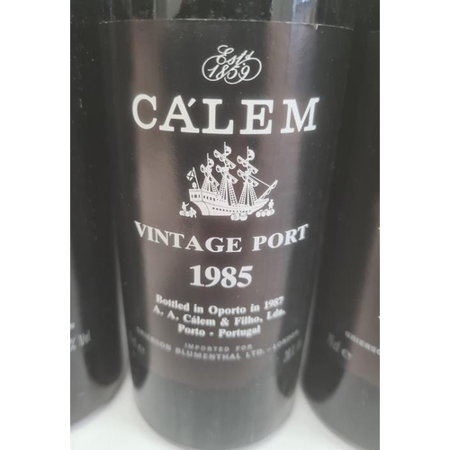 287 - Seven bottles of 1985 Calems vintage port, bottled in Oporto 1987 by A A Calem & Filho, Lda, Porto, ... 