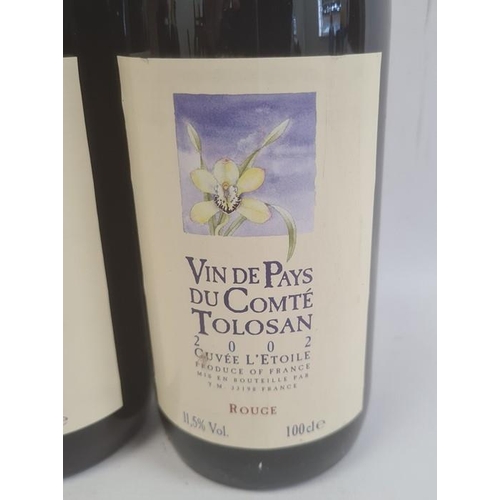 289 - Six bottles of 2002 Vin de Pays du Comte, Tolosan Cuvee L'Etoile, produce of France (6)