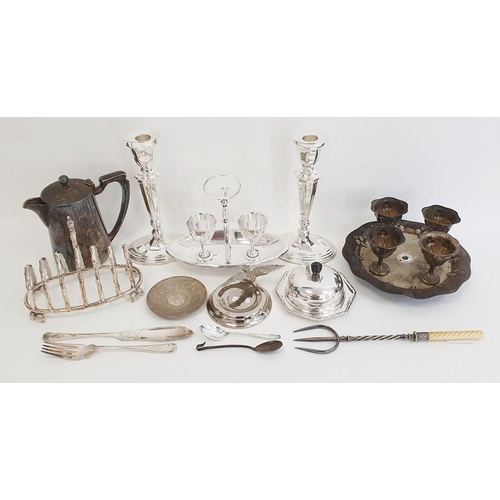 320 - Victorian silver plated three-piece tea set of lobed design with engraved decoration, the teapot wit... 