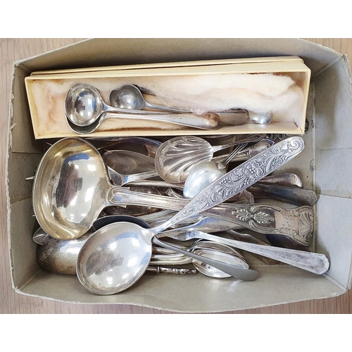 322 - Quantity of silver plated and other cutlery, various ages and designs