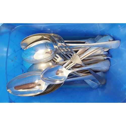 322 - Quantity of silver plated and other cutlery, various ages and designs