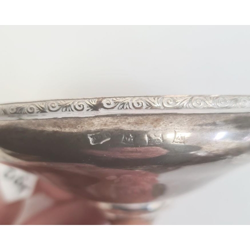 347 - A mid 20th century silver mounted circular pedestal bowl, Birmingham marks worn, 11cm in diamter x 9... 