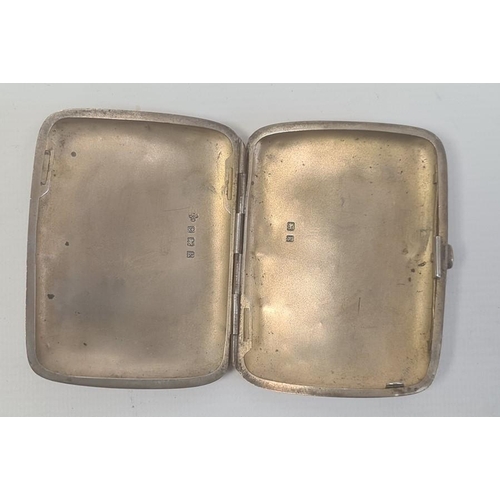 408 - An early 20th century silver cigarette case, initialled 'MWW' makers Horace Woodward & Co Ltd, Birmi... 