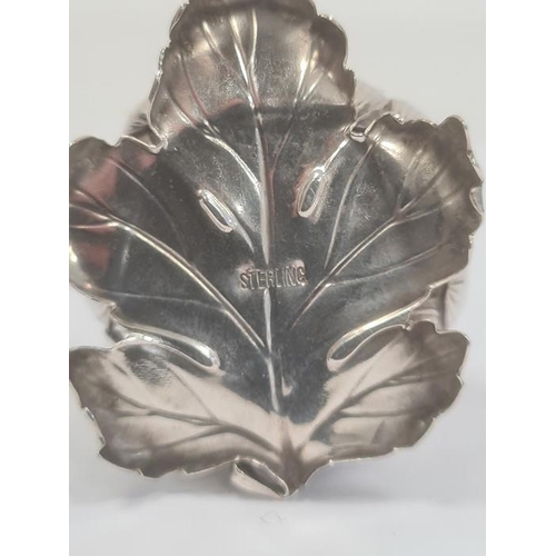 459 - Probably Asian silver-coloured salt cellar in the form of a lotus blossom applied with insects, mark... 