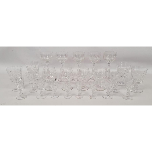 95 - Assorted glassware to include Stuart hock glasses and further glassware