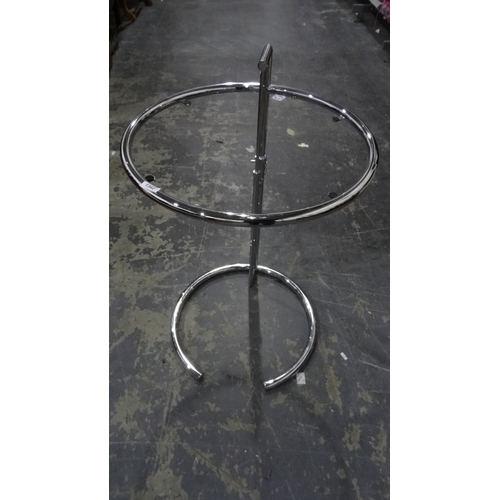 1342 - Chrome  circular occasional table (no glass top)