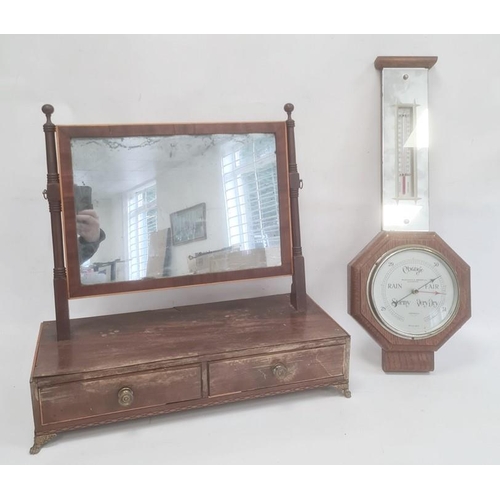 1006 - 20th century oak cased banjo barometer, the dial marked 'Pleasance & Harper Ltd, Gloucester' and 19t... 