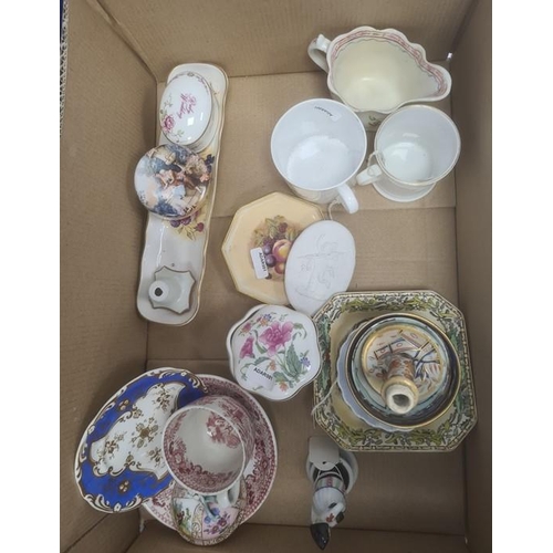 106 - Assorted collection of ceramics including a Ridgeways Pickwick Dickensware mug, a Staffordshire pott... 