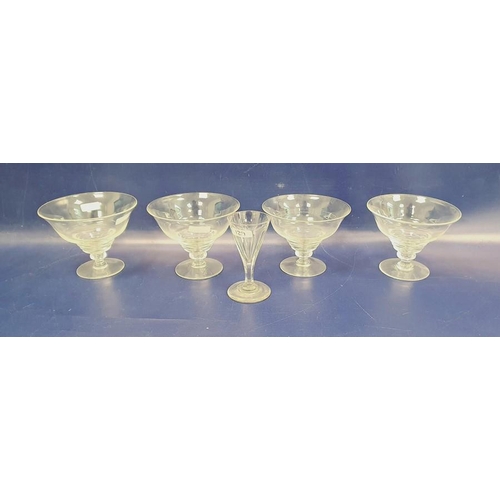 129 - Waterford cut glass part table service viz:- six tumblers, seven stem wines, four smaller stem wines... 