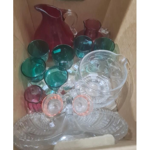 134 - Quantity of sundry drinking glasses, decanters and other glassware (2 boxes)