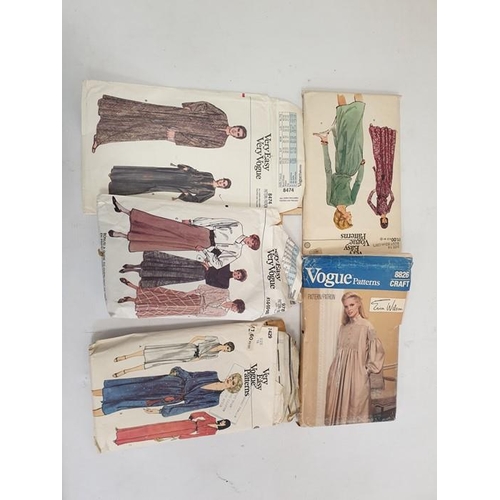 202 - Quantity of Vogue, Butterick and other dress patterns, 1960's and later and a pair Watts patent wood... 