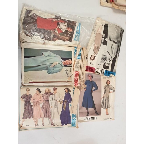 202 - Quantity of Vogue, Butterick and other dress patterns, 1960's and later and a pair Watts patent wood... 