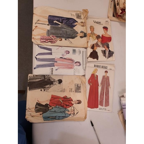 202 - Quantity of Vogue, Butterick and other dress patterns, 1960's and later and a pair Watts patent wood... 