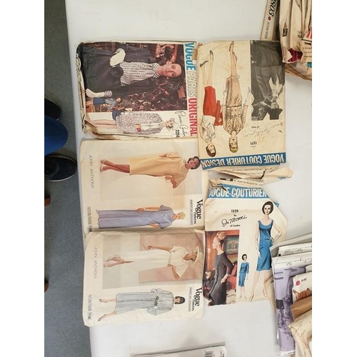 202 - Quantity of Vogue, Butterick and other dress patterns, 1960's and later and a pair Watts patent wood... 