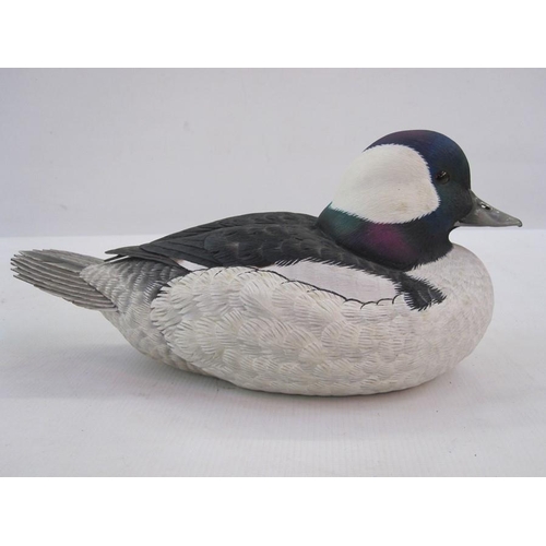 227 - Barry Woodcraft decoy bufflehead drake signed to base and dated November 1991, sculptured from Tupel... 