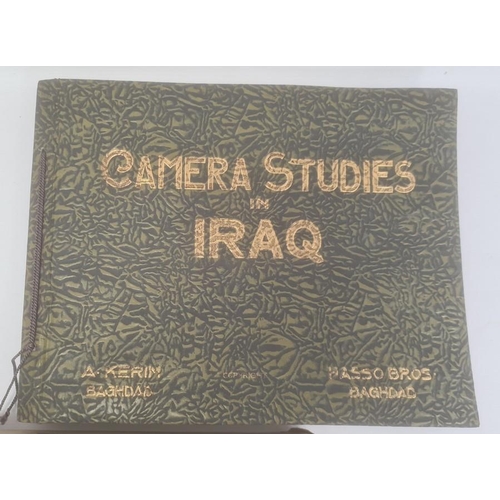 238 - Photograph album (camera studies in Iraq), A Kerim and Hasso Bros, Baghdad in original box, posted f... 