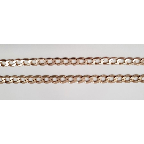 310 - Two 9ct gold faceted curb link bracelets, approx. total weight 15.7g