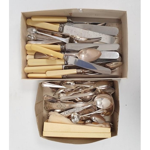 338 - Quantity of silver plated and other cutlery, various ages and designs