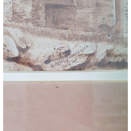 406 - 19th century (British school) 
 Watercolour sepia wash 
 