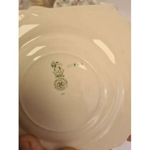 44 - Royal Doulton Kingfisher pattern composite part tea service, printed green marks, registration no. 8... 