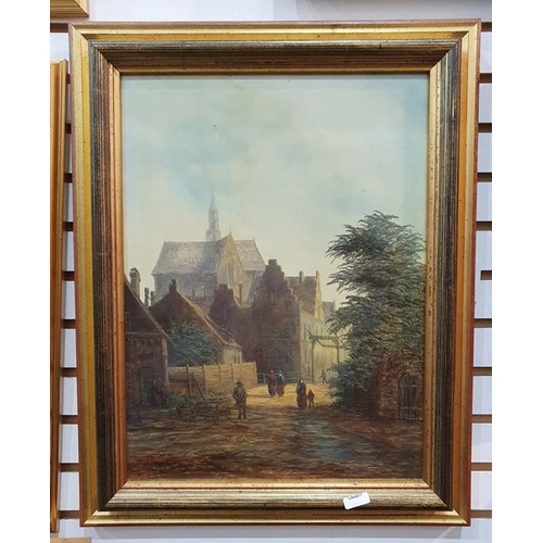 452 - Fehervari (20th century school)
  Oil on board
 Continental street scene, signed lower left, 40cm x ... 