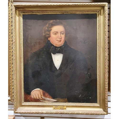 480 - 19th century school
 Oil on board
 'William 3rd Earl of Dunmore'
 Labelled to frame
 Unsigned